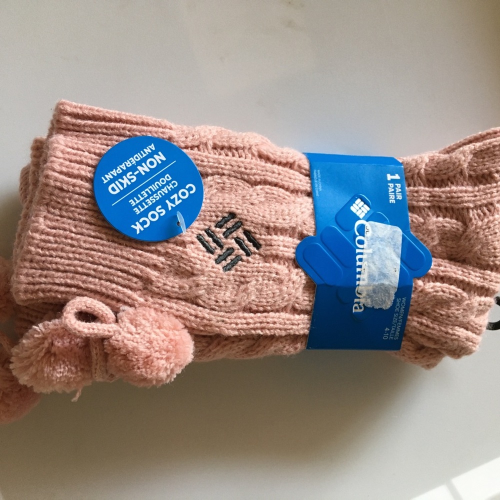 Columbia Pink Cozy Socks New